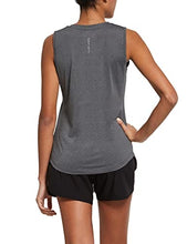 Load image into Gallery viewer, BALEAF Women's Workout Tank Tops Sleeveless Running Atnletic Shirts Activewear Gym Tops Gray Size