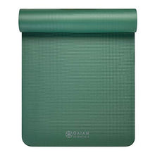 Load image into Gallery viewer, Gaiam Essentials Thick Yoga Mat Fitness & Exercise Mat with Easy-Cinch Carrier Strap, Green, 72"L X 24"W X 2/5 Inch Thick