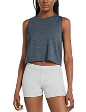 Load image into Gallery viewer, BALEAF Women's Crop Tops Workout Cropped Tank Tops Athletic Muscle Shirts Heather Navy Size