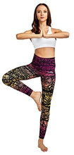 Load image into Gallery viewer, COOLOMG Women's Leggings Yoga Long Pants Compression Drawstring Running Tights Non See-Through Orange Forest Adults Small(Youth X-Large)