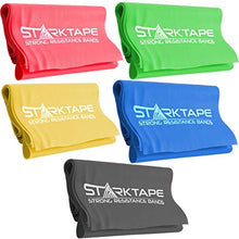 Load image into Gallery viewer, Resistance Bands Set. 5 Pack Non-Latex Physical Therapy, Professional Elastic Band. Perfect for Home Exercise, Workout, Strength Training, Yoga, Pilates, Rehab or Gym Leg Upper, Lower Body