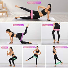 Load image into Gallery viewer, ihuan Resistance Bands for Legs and Butt, 3 Levels Exercise Band, Anti-Slip & Roll Elastic Workout Booty Bands for Women Squat Glute Hip Training