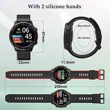 Load image into Gallery viewer, IOWODO X5 Fitness Tracker for Men Health and Fitness Smartwatch with Heart Rate & Sleep Monitor Waterproof Activity Tracker Smart Watch Tracking Steps, Calories, Distance for Android & iOS (2 Bands)
