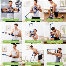 Load image into Gallery viewer, GoFitness Push Down Bar Machine - Chest Expander at Home Workout Equipment, Arm Exerciser Portable Spring Resistance Exercise Gym Kit for Home, Travel or Outdoors