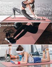 Load image into Gallery viewer, Yoga Mat with Strap, 1/3 Inch Extra Thick Yoga Mat Double-sided Non Slip, Professional TPE Yoga Mats for Women Men, Workout Mat for Yoga, Pilates and Floor Exercises
