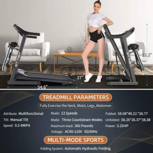 Load image into Gallery viewer, SYTIRY Treadmill with 10" Touchscreen and WiFi Connection, 3D Virtual Sports Scene, 3.25hp Foldable Treadmill, Cardio Exercise Runing Machine for Walking and Running Workout (Carbon Black)