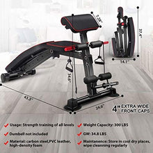 Load image into Gallery viewer, Adjustable Weight Bench - Utility Weight Benches for Full Body Workout, Foldable Flat/Incline/Decline Exercise Multi-Purpose Bench for Home Gym