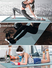 Load image into Gallery viewer, Yoga Mat with Strap, 1/3 Inch Extra Thick Yoga Mat Double-sided Non Slip, Professional TPE Yoga Mats for Women Men, Workout Mat for Yoga, Pilates and Floor Exercises