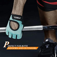 Load image into Gallery viewer, ATERCEL Weight Lifting Gloves Full Palm Protection, Workout Gloves for Gym, Cycling, Exercise, Breathable, Super Lightweight for Men and Women(Aqua, S)