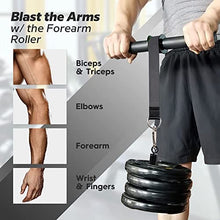 Load image into Gallery viewer, V-Hawk Forearm Wrist Roller - Wrist & Forearm Strengthener with Finger Exerciser, Forearm Workout Equipment Arm Blaster with Anti-Slip Grip Strength Trainer for Home and Gym Workout