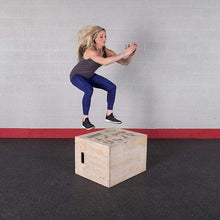 Load image into Gallery viewer, Body-Solid Tools 3-Way Wood Plyo Box 20in, 24in, 30in Cross Fit Training - The Home Fitness Corp