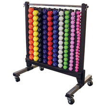 Load image into Gallery viewer, Body Solid Tools Commercial Vinyl Dumbbell Package Weight Rack Set - The Home Fitness Corp