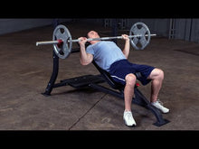 Load and play video in Gallery viewer, Pro Clubline Fixed Incline Bench by Body-Solid Chest Press Trainer