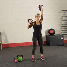 Load image into Gallery viewer, Vinyl Dipped Kettlebell Sets Color Coded Weight Sets 5-50 Pounds - The Home Fitness Corp
