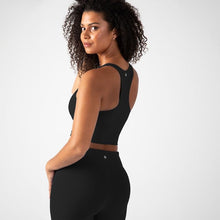 Load image into Gallery viewer, YITTY Active Women's UltraLuxe Built-in Bra Tank Top, Athleisure, 4-Way-Stretch, Iconic Black
