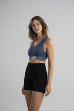 Load image into Gallery viewer, New Balance Womens Seamless Wirefree, Racerback Sports Bra with Removable Pads, Bottom Band with Logo, Munsell White

