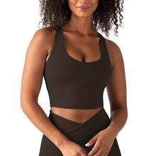 Load image into Gallery viewer, YITTY Active Women's UltraLuxe Built-in Bra Tank Top, Athleisure, 4-Way-Stretch, Cacao
