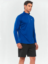 Load image into Gallery viewer, NORTHYARD Men's Quarter Zip Pullover – Long Sleeve Moisture-Wicking Running Shirt with UPF 50+ in Royal Blue
