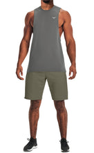 Load image into Gallery viewer, Project Titan Men's Drop Arm Tank Top – Loose Fit Cut Off Sleeveless Gym Shirt for Weightlifting &amp; Training in Steel Grey
