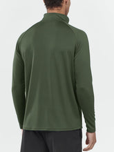 Load image into Gallery viewer, NORTHYARD Men's Quarter Zip Pullover – Long Sleeve Moisture-Wicking Running Shirt with UPF 50+ in Army Green
