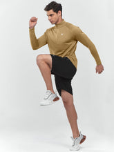 Load image into Gallery viewer, NORTHYARD Men's Quarter Zip Pullover – Long Sleeve Moisture-Wicking Running Shirt with UPF 50+ in Khaki
