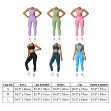 Load image into Gallery viewer, ABOCIW Workout Sets, Seamless V Back Scrunch Lifting Leggings High Waist Yoga Pants Cross Back Strappy Sports Bra 2 Piece Gym Sets Y-Pink
