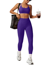 Load image into Gallery viewer, Impact Leggings for Women Seamless Workout Yoga Pants Hidden Scrunch Butt Tummy Control Gym Leggings Mid Low Waist 25" Dark Indigo
