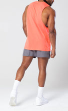 Load image into Gallery viewer, Project Titan Men's Icon Drop Arm Tank Top – Cut Off Sleeveless Gym Shirt for Weightlifting &amp; Bodybuilding in Sunset Coral
