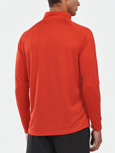Load image into Gallery viewer, NORTHYARD Men's Quarter Zip Pullover – Long Sleeve Moisture-Wicking Running Shirt with UPF 50+ in Red
