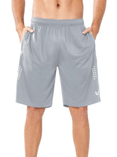 Load image into Gallery viewer, NORTHYARD Men's 10" Athletic Shorts – Quick-Dry Mesh Gym &amp; Basketball Training Shorts in Light Grey
