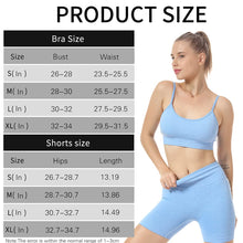 Load image into Gallery viewer, Women Seamless Yoga Set 2 Piece Workout Sport Bra with High Waist Shorts Legging Outfit Tracksuit.JNINTH
