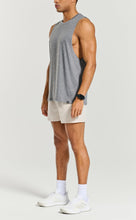 Load image into Gallery viewer, Project Titan Men's Drop Arm Tank Top – Cut Off Sleeveless Gym Shirt for Weightlifting &amp; Bodybuilding in Dark Heather Grey
