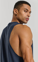 Load image into Gallery viewer, Project Titan Men's Drop Arm Tank Top – Cut Off Sleeveless Gym Shirt for Weightlifting &amp; Bodybuilding in Oxford Blue
