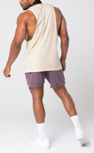 Load image into Gallery viewer, Project Titan Men's Drop Arm Tank Top – Cut Off Sleeveless Gym Shirt for Weightlifting &amp; Bodybuilding in Oat Milk
