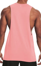 Load image into Gallery viewer, Project Titan Men's Drop Arm Tank Top – Loose Fit Cut Off Sleeveless Gym Shirt for Weightlifting &amp; Training in Salmon Pink
