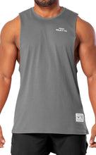 Load image into Gallery viewer, Project Titan Men's Drop Arm Tank Top – Cut Off Sleeveless Gym Shirt for Weightlifting &amp; Bodybuilding in Steel Grey

