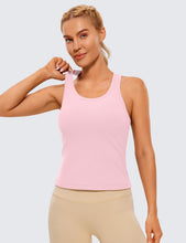 Load image into Gallery viewer, CRZ YOGA Butterluxe Racerback Workout Tank Tops for Women Sleeveless Camisole Gym Athletic Yoga Shirts Pink Peony
