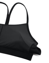 Load image into Gallery viewer, CRZ YOGA Butterluxe Womens Y Back Sports Bra - Padded Racerback Low Impact Spaghetti Thin Strap Workout Yoga Top Black Tie Dye Flowers
