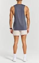 Load image into Gallery viewer, Project Titan Men's Drop Arm Tank Top – Cut Off Sleeveless Gym Shirt for Weightlifting &amp; Training in Dark Blue Grey
