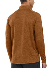 Load image into Gallery viewer, NORTHYARD Men's Long Sleeve Quarter Zip Running Shirt – Moisture Wicking Athletic Pullover | Orangeheather
