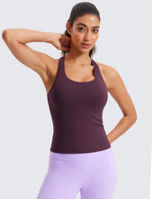 Load image into Gallery viewer, CRZ YOGA Butterluxe Racerback Workout Tank Tops for Women Sleeveless Camisole Gym Athletic Yoga Shirts Deep Purple
