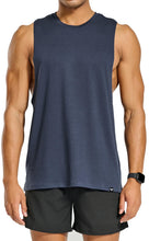 Load image into Gallery viewer, Project Titan Men's Drop Arm Tank Top – Cut Off Sleeveless Gym Shirt for Weightlifting &amp; Bodybuilding in Oxford Blue
