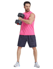 Load image into Gallery viewer, EZRUN Men's Quick Dry Muscle Tank Top – Sleeveless Gym &amp; Athletic Workout Shirt | Neon Pink
