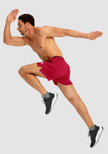 Load image into Gallery viewer, G Gradual Men's 5" Running Shorts with Zip Pockets – Quick-Dry Gym &amp; Athletic Workout Shorts in Red
