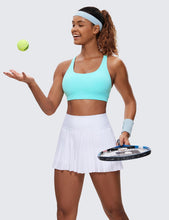 Load image into Gallery viewer, CRZ YOGA Women's Strappy Sports Bras Fitness Workout Padded Yoga Criss Cross Back Cami Turquoise
