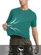 Load image into Gallery viewer, MAGCOMSEN Men's UPF 50+ Short Sleeve T-Shirt – Lightweight Sun Protection Base Layer | Emerald Green
