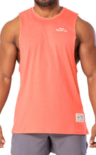 Load image into Gallery viewer, Project Titan Men's Icon Drop Arm Tank Top – Cut Off Sleeveless Gym Shirt for Weightlifting &amp; Bodybuilding in Sunset Coral
