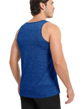 Load image into Gallery viewer, MAGCOMSEN Tank Tops for Men Dry Fit Running Yoga Sports Shirts Lightweight Workout Tank Tops Sleeveless Gym Tank Top Summer Medium Blue
