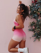 Load image into Gallery viewer, FRESOUGHT Pink Workout Sets for Women, Active Wear for Women Seamless Workout Top Bottom Sets Hanging Dye Hot Pink
