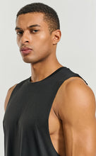 Load image into Gallery viewer, Project Titan Men's Drop Arm Tank Top – Cut Off Sleeveless Gym Shirt for Weightlifting &amp; Bodybuilding in Black
